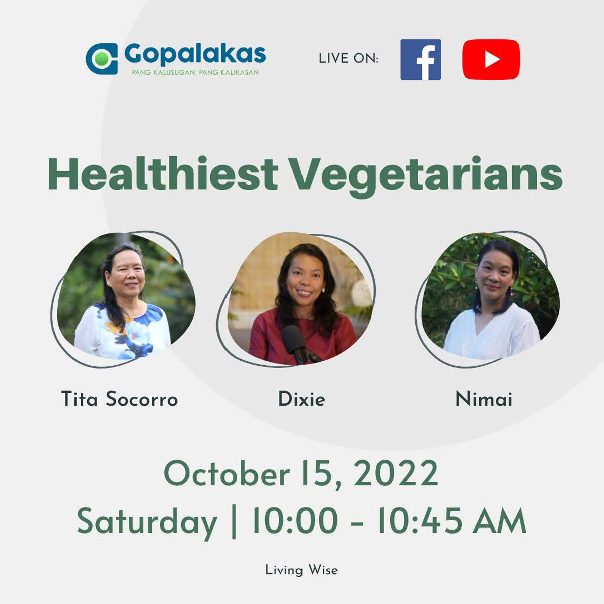 Healthiest Vegetarians Ad w/ Tita Socorro, Dixie & Nimai